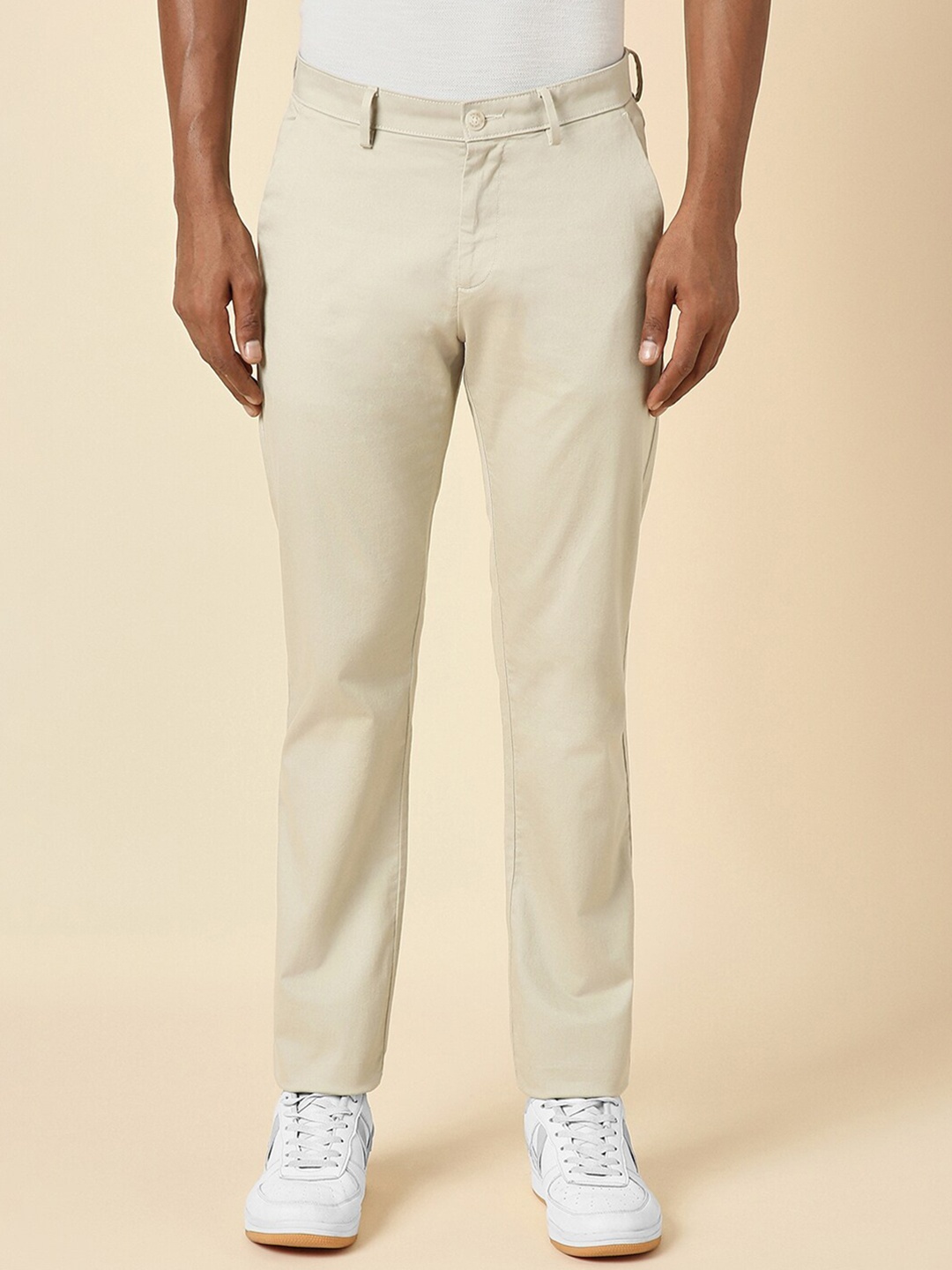 

Allen Solly Men Mid-Rise Chinos Trousers, Beige