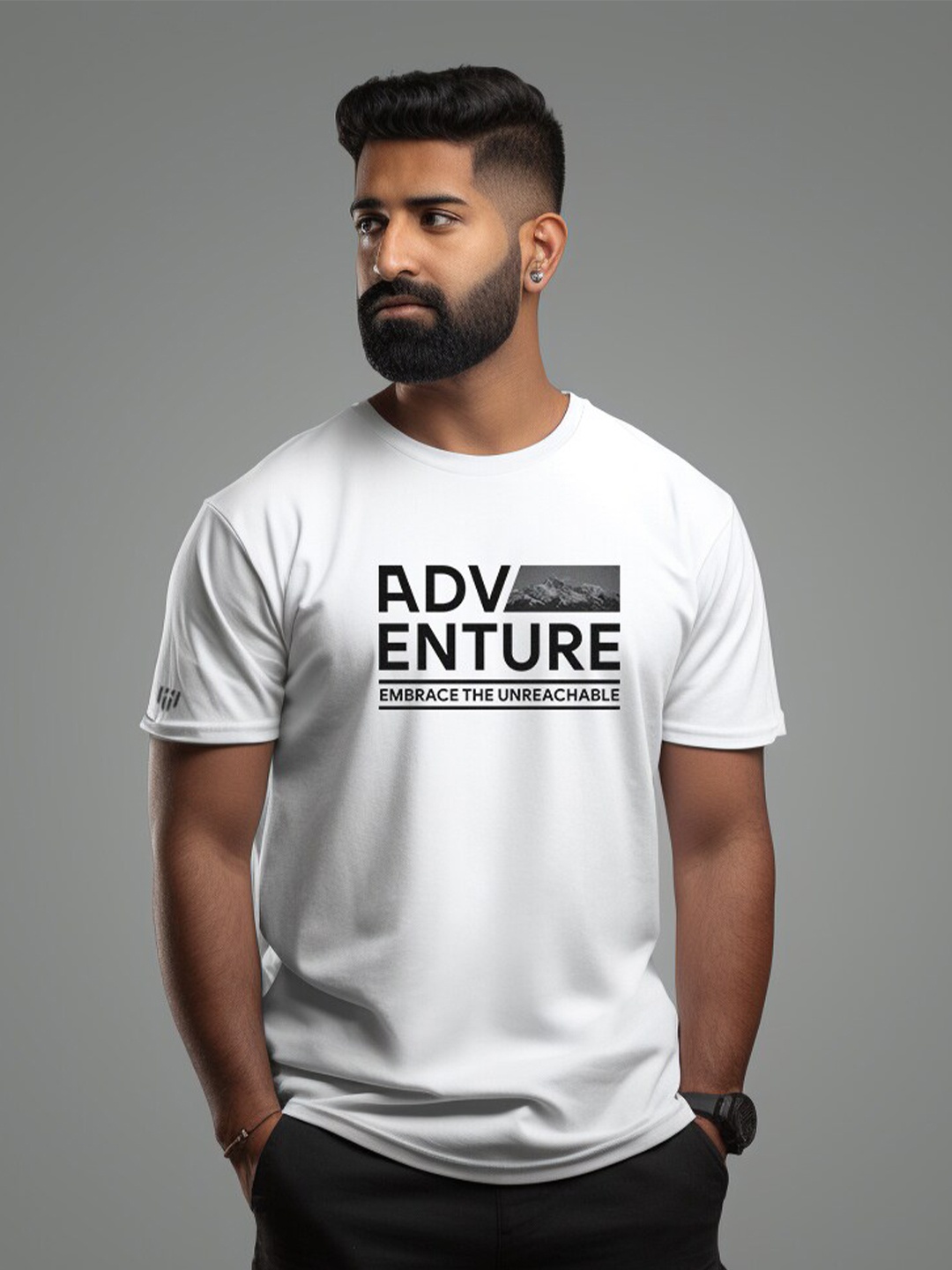 

Aero Armour Unisex Typography Printed Pure Cotton T-Shirt, White