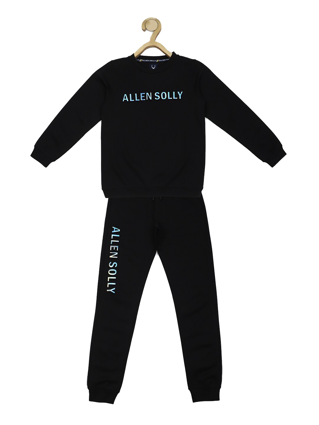 

Allen Solly Junior Boys Typography Printed Sweatshirt With Joggers, Black