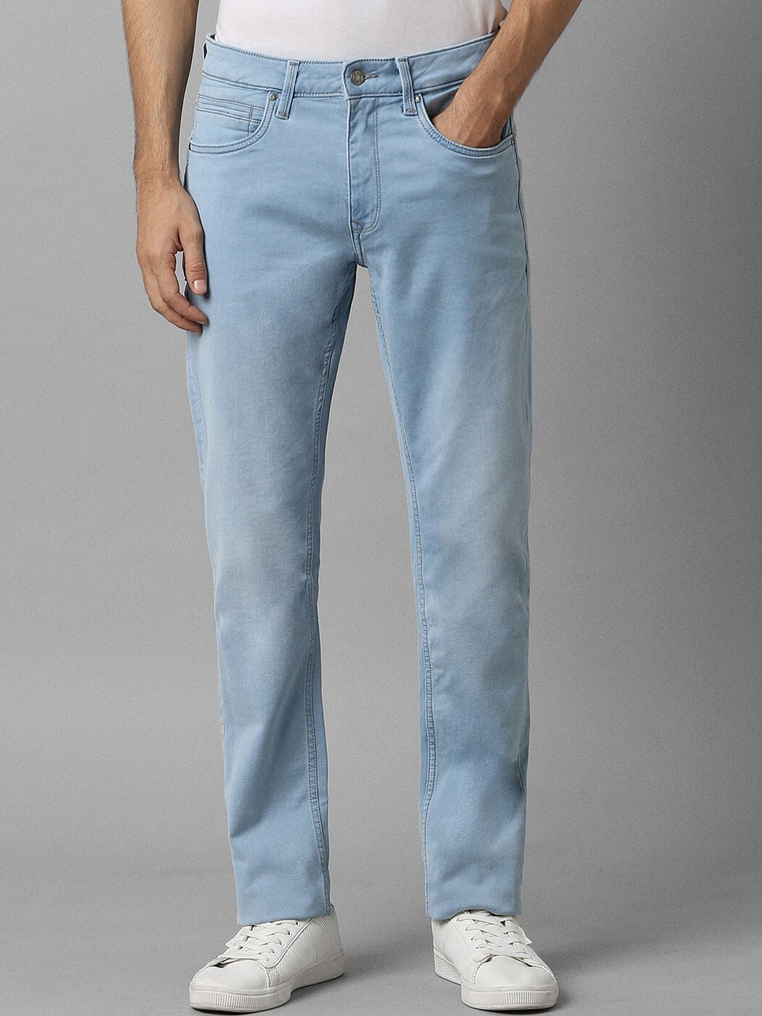

Louis Philippe Jeans Men Slim Fit Clean Look Stretchable Jeans, Blue