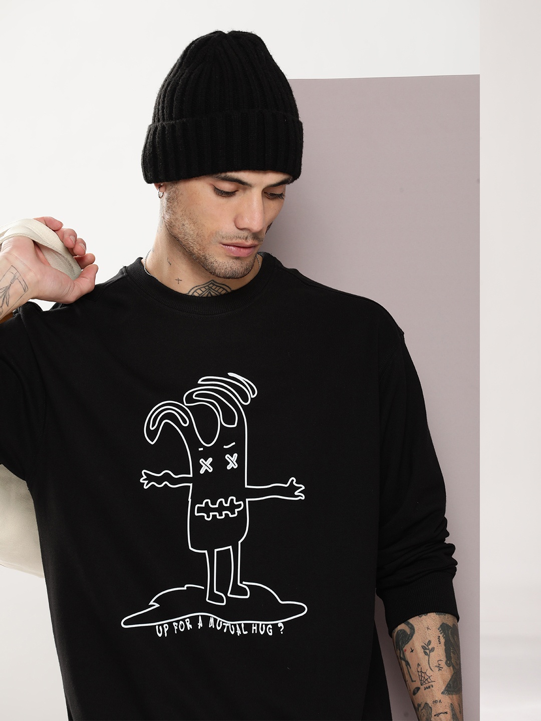 

Kook N Keech Men Graphic Printed Sweatshirt, Black