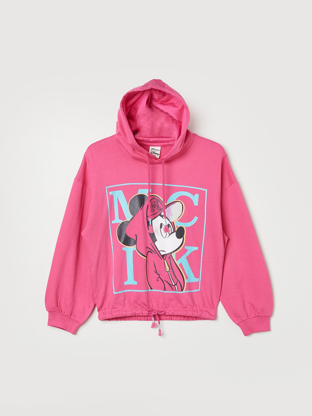 

Fame Forever by Lifestyle Girls Typography Printed Hooded Cotton Sweatshirt, Pink