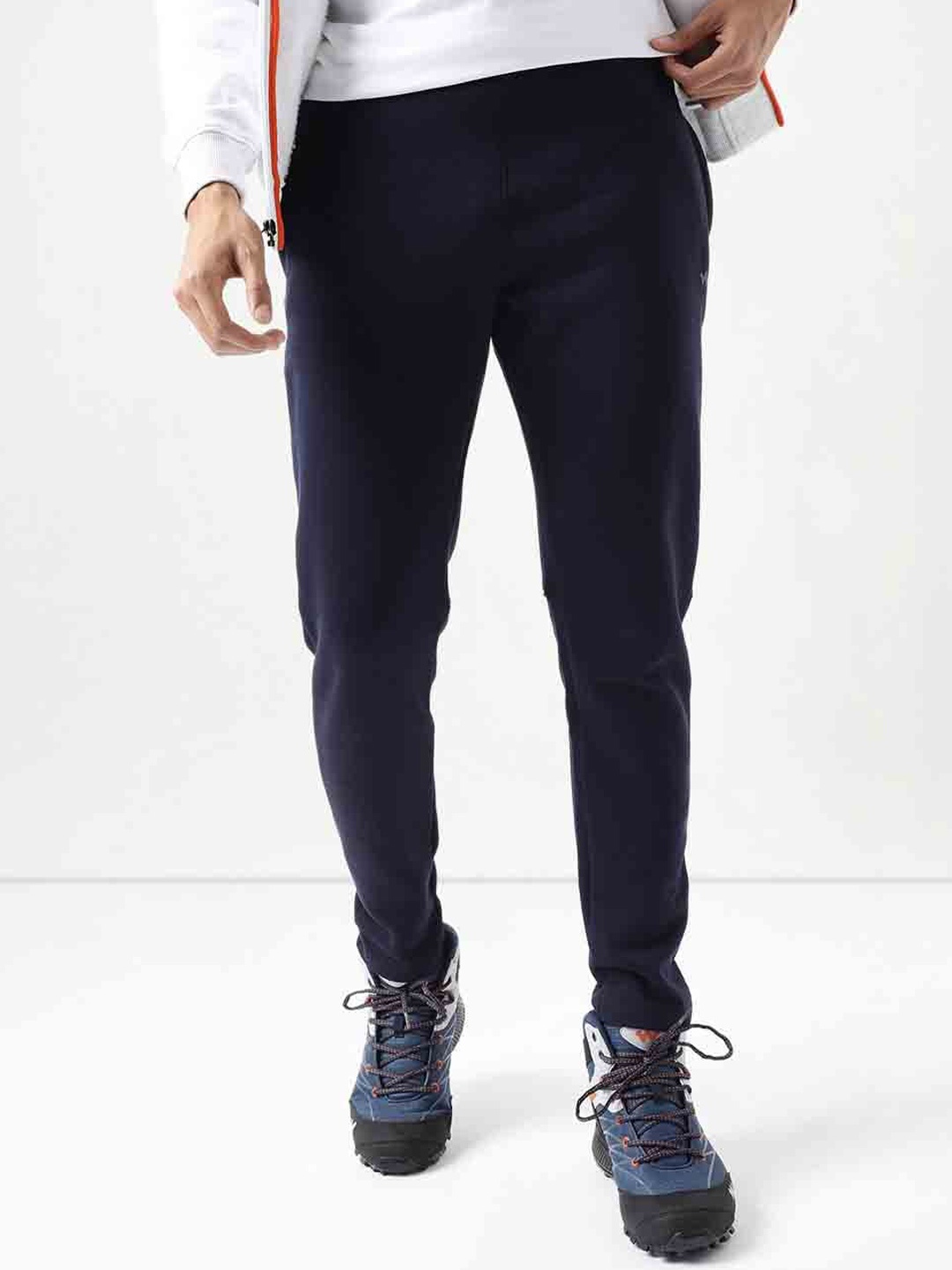 

Wildcraft Men Anti Odour Windproof Sports Track Pants, Navy blue
