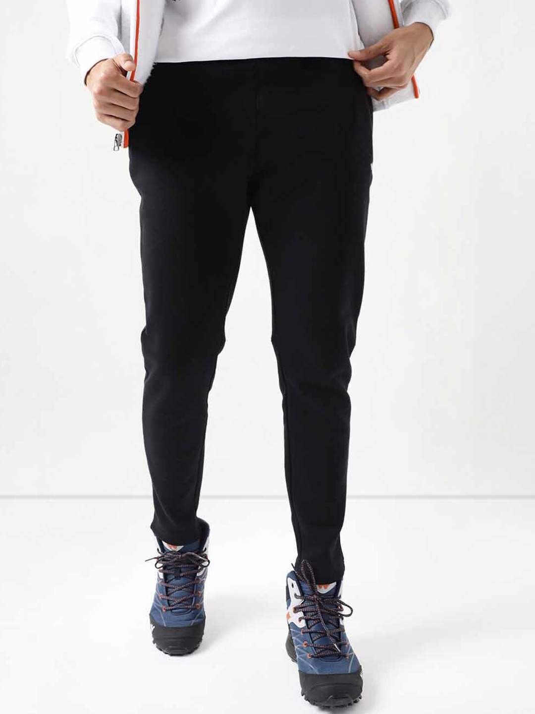 

Wildcraft Men Brand Logo Printed Anti Odour Running Track Pant, Black