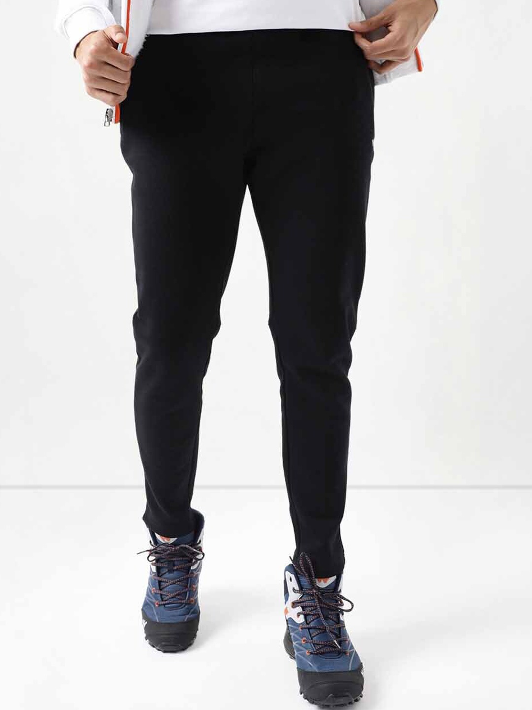 

Wildcraft Men Mid-Rise Anti Odour Regular Track Pants, Black