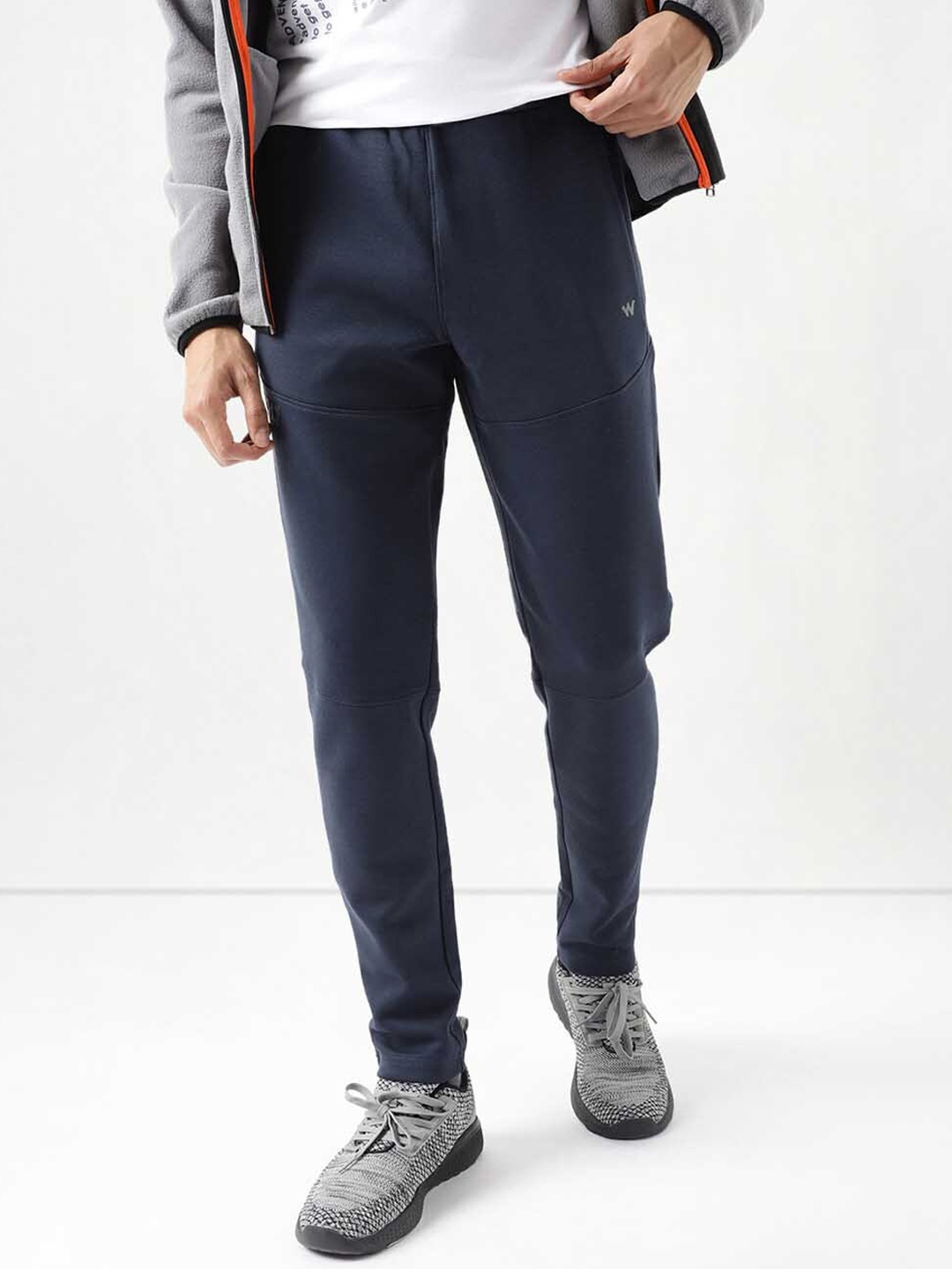 

Wildcraft Men Anti Odour Zipper Pocket Regular Fit Cotton Track Pants, Navy blue