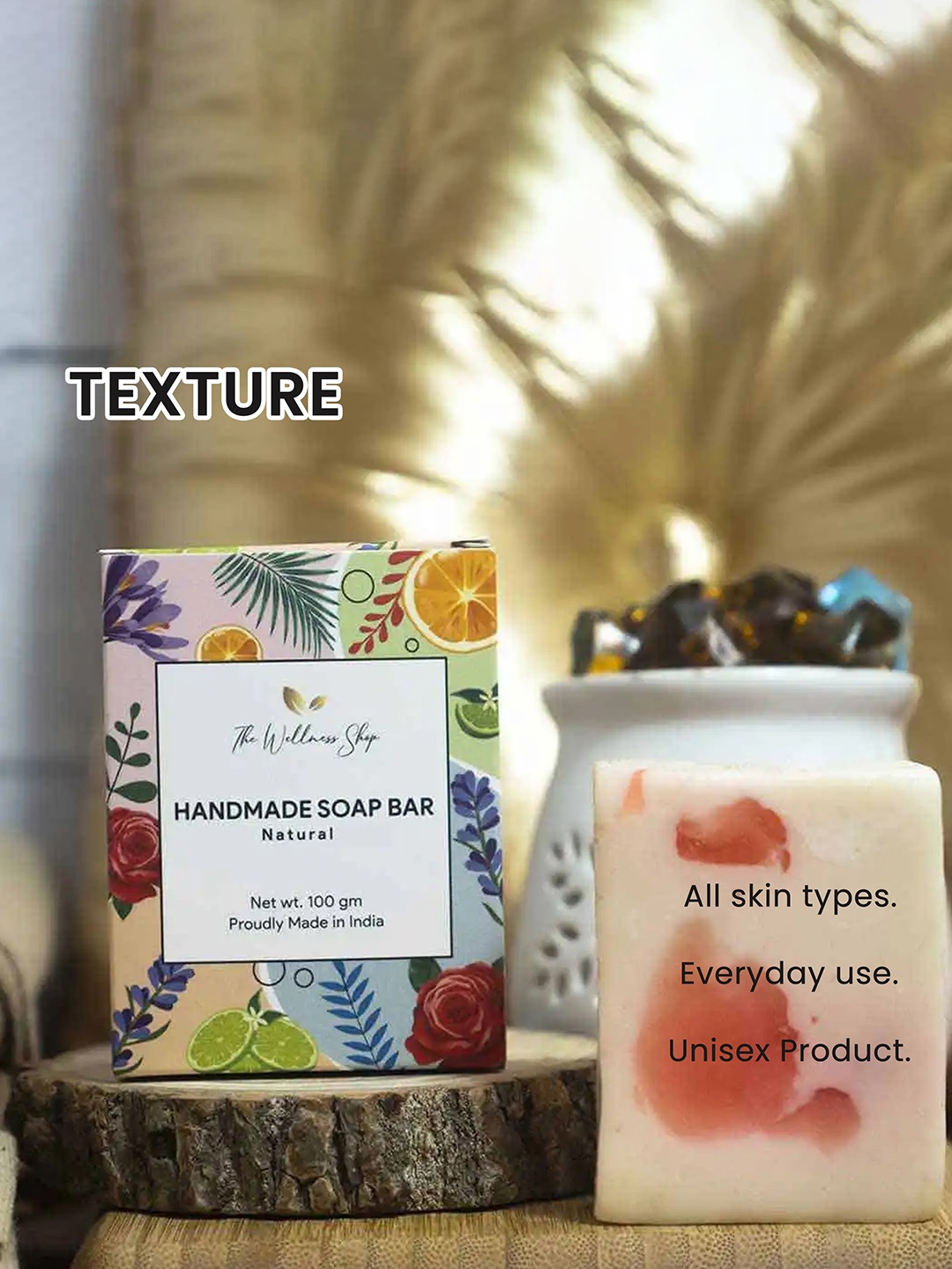 

The Wellness Shop Handmade Premium Rose & Goat Milk Soap Bar - 100g, Orange