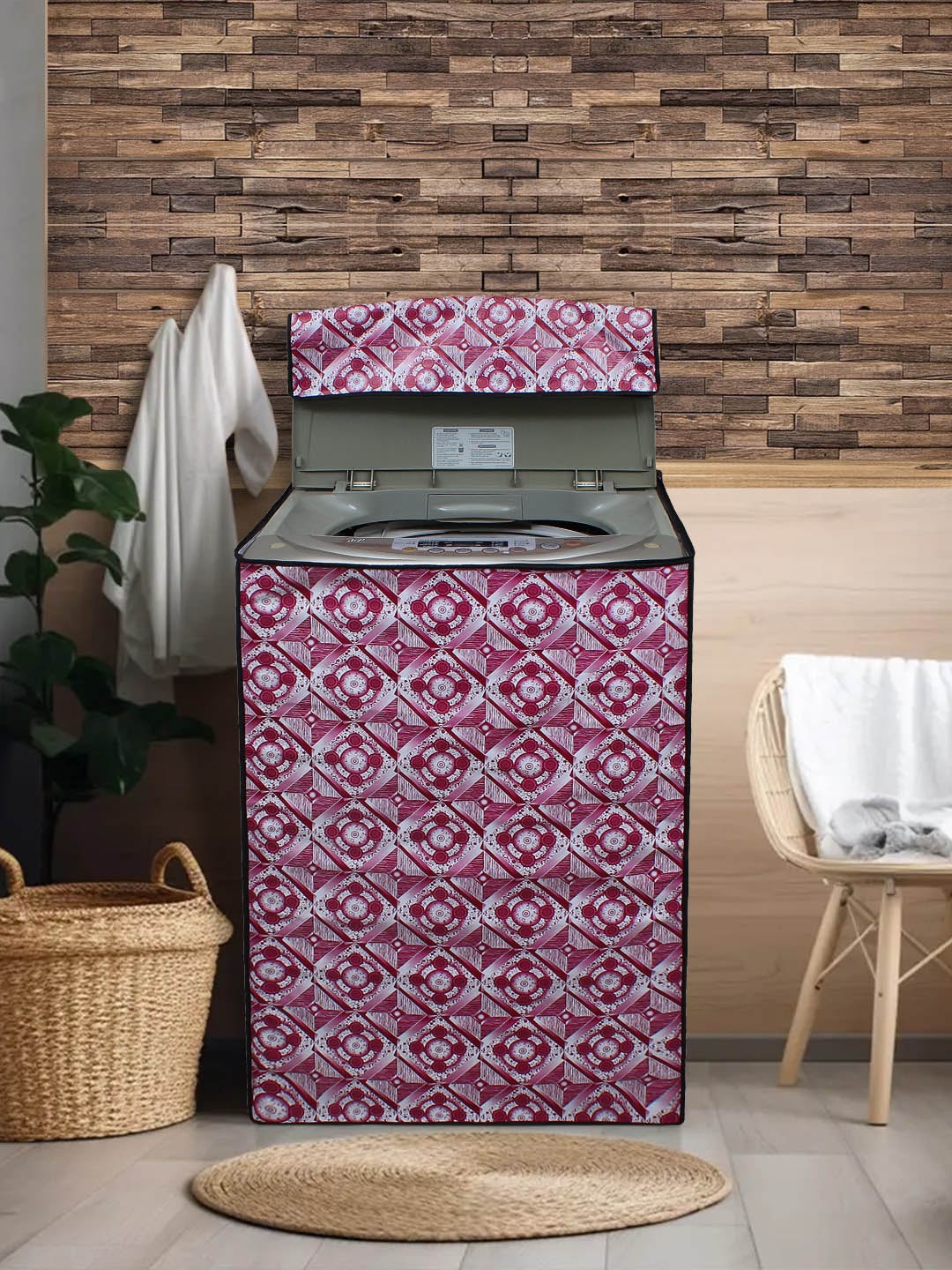 

DREAM CARE Purple Printed Waterproof & Dustproof Top Load Washing Machine Cover