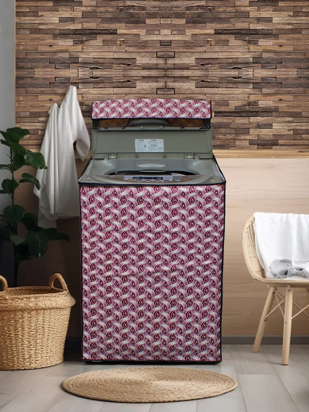 

DREAM CARE Purple Printed Waterproof & Dustproof Top Load Washing Machine Cover