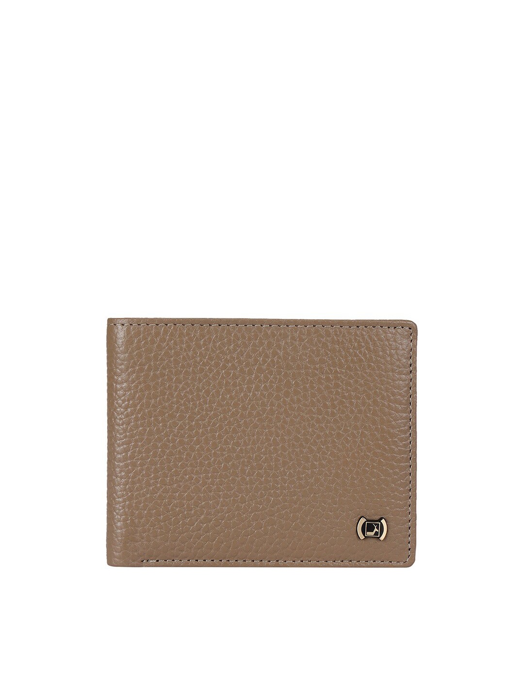 

Da Milano Men Textured Leather Two Fold Wallet, Grey