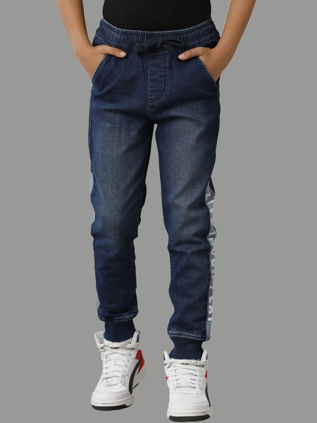 

UNDER FOURTEEN ONLY Boys Slim Fit Chinos Trousers, Navy blue