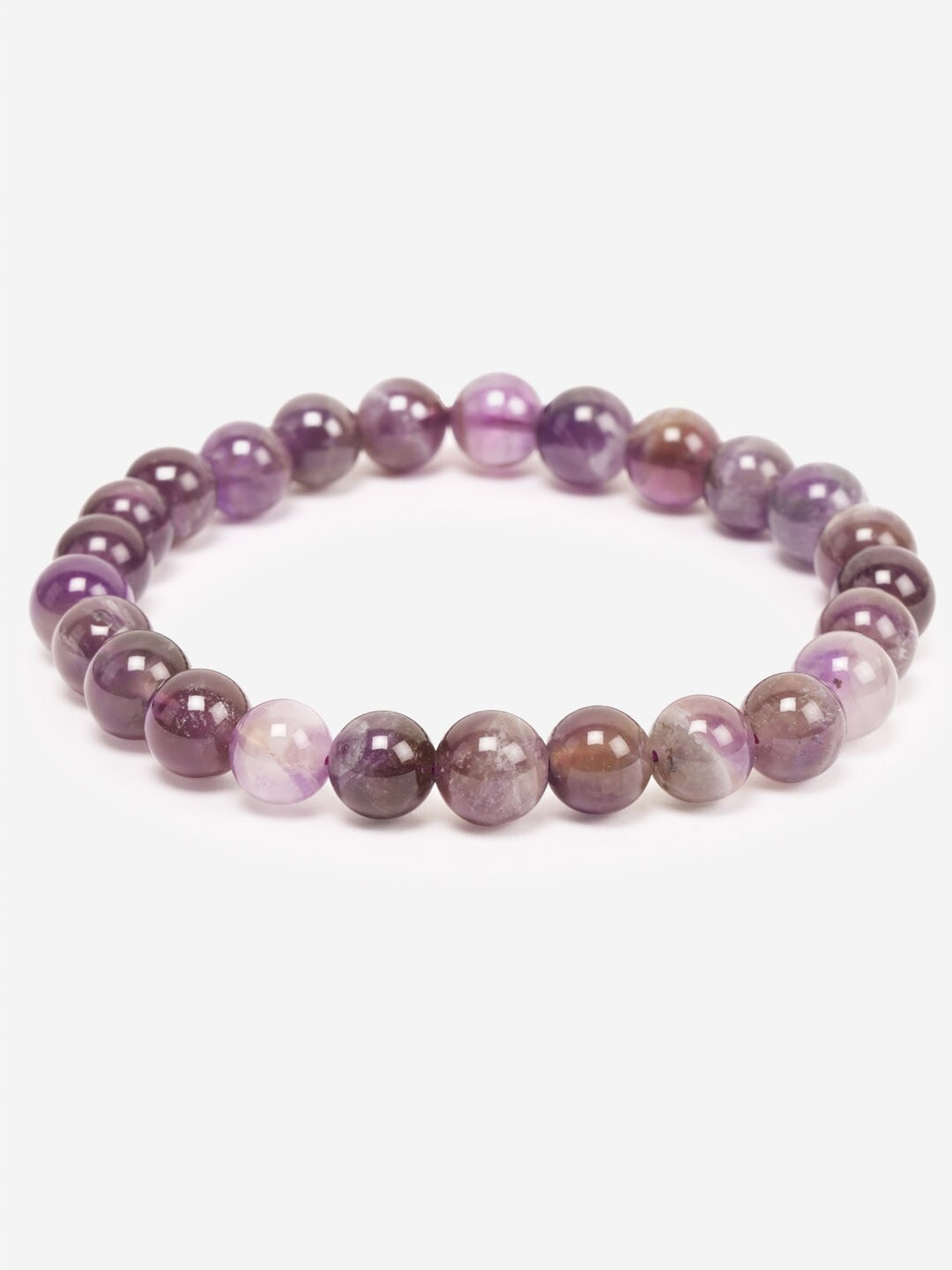 

BuckleUp Unisex Artificial Beads Bracelet, Purple