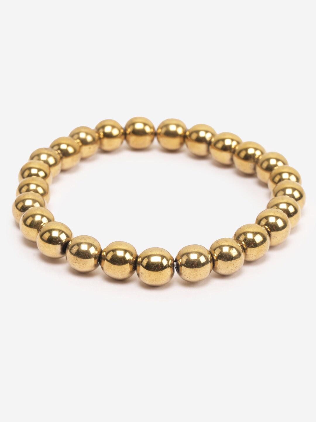 

BuckleUp Unisex Artificial Beads Bracelet, Gold