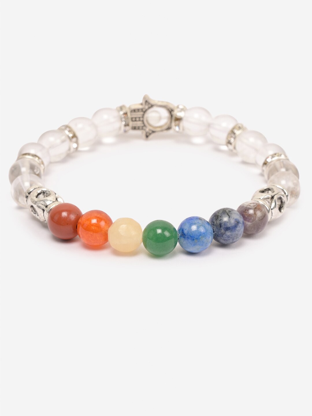 

BuckleUp Unisex Artificial Beads Bracelet, White