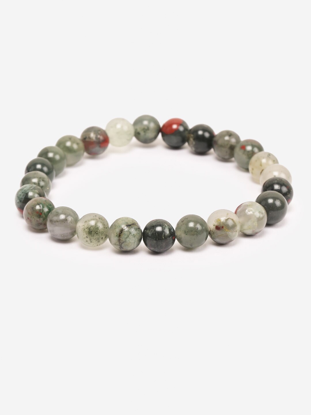 

BuckleUp Unisex Beaded Bracelet, Grey