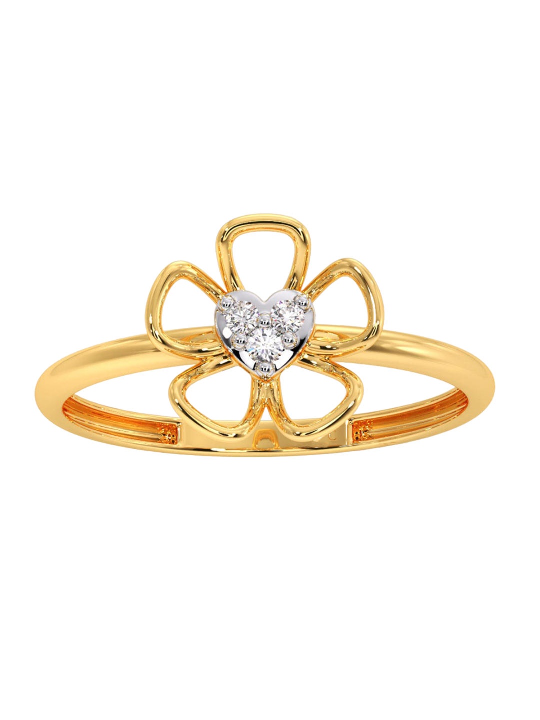 

CANDERE A KALYAN JEWELLERS COMPANY Diamondlites 18KT Gold Diamond Ring-1.18gm