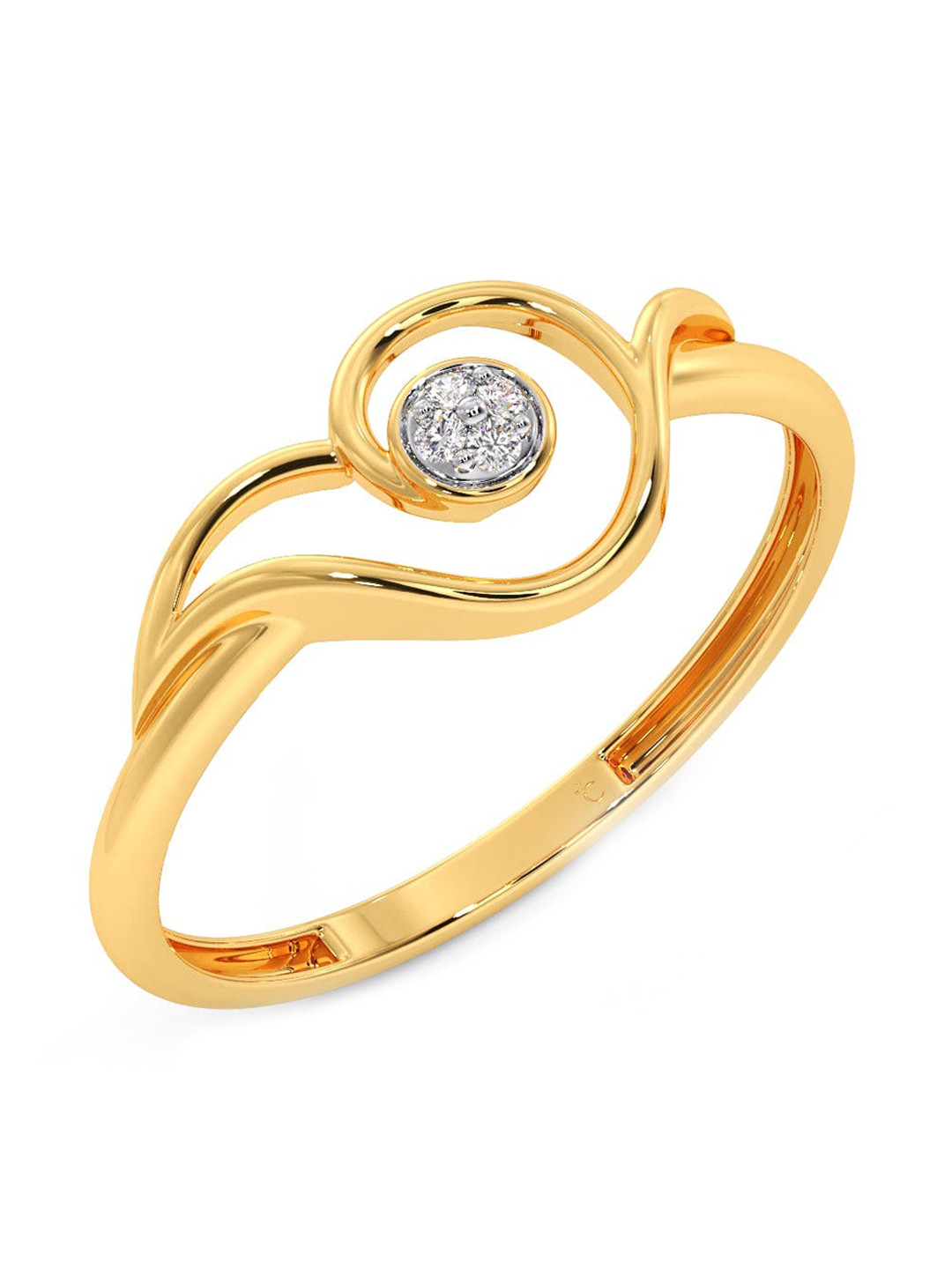 

CANDERE A KALYAN JEWELLERS COMPANY Diamondlites 14KT Gold Diamond Ring-1.03gm