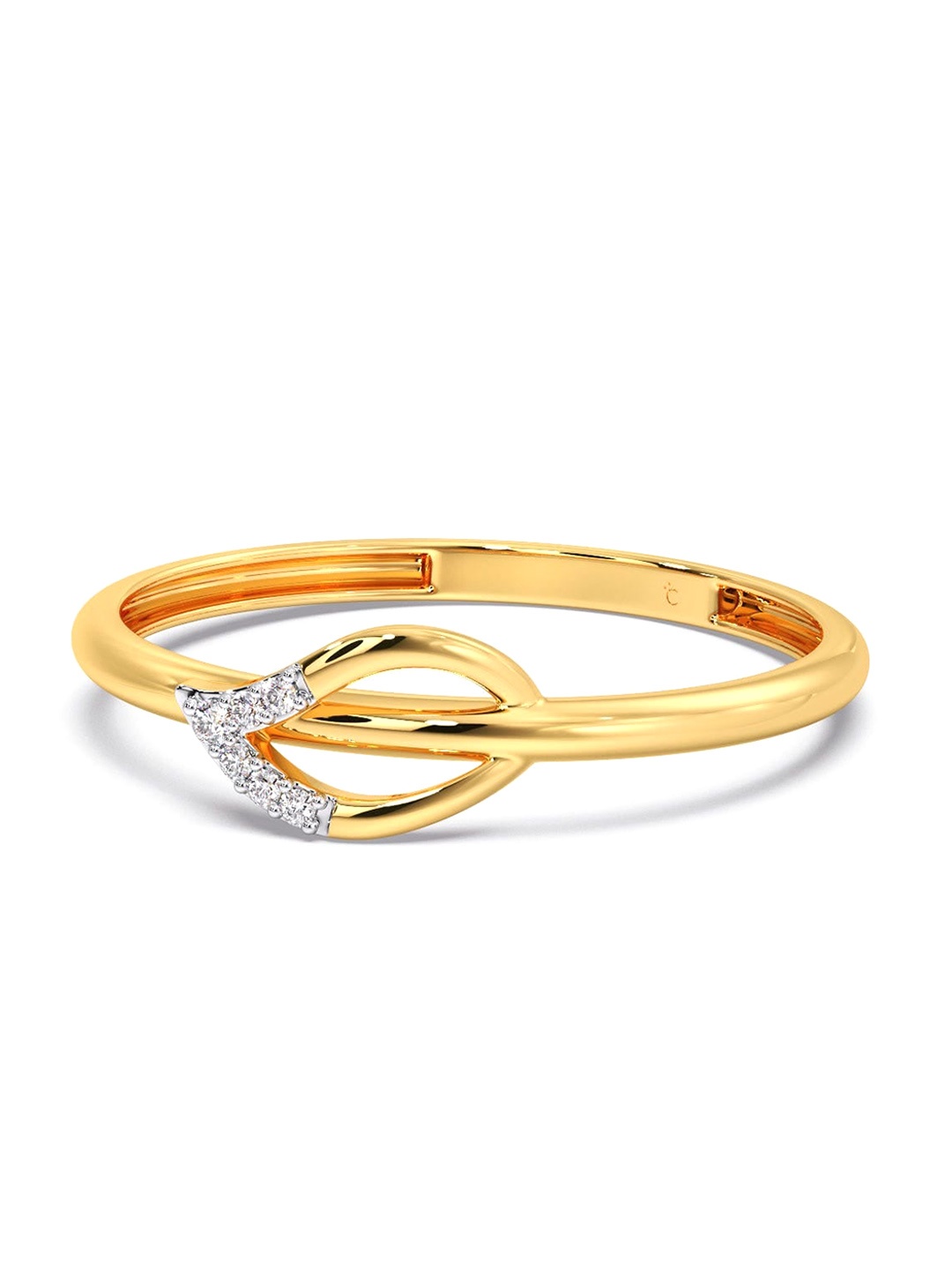 

CANDERE A KALYAN JEWELLERS COMPANY Diamondlites 18KT Gold Diamond Ring-0.86gm
