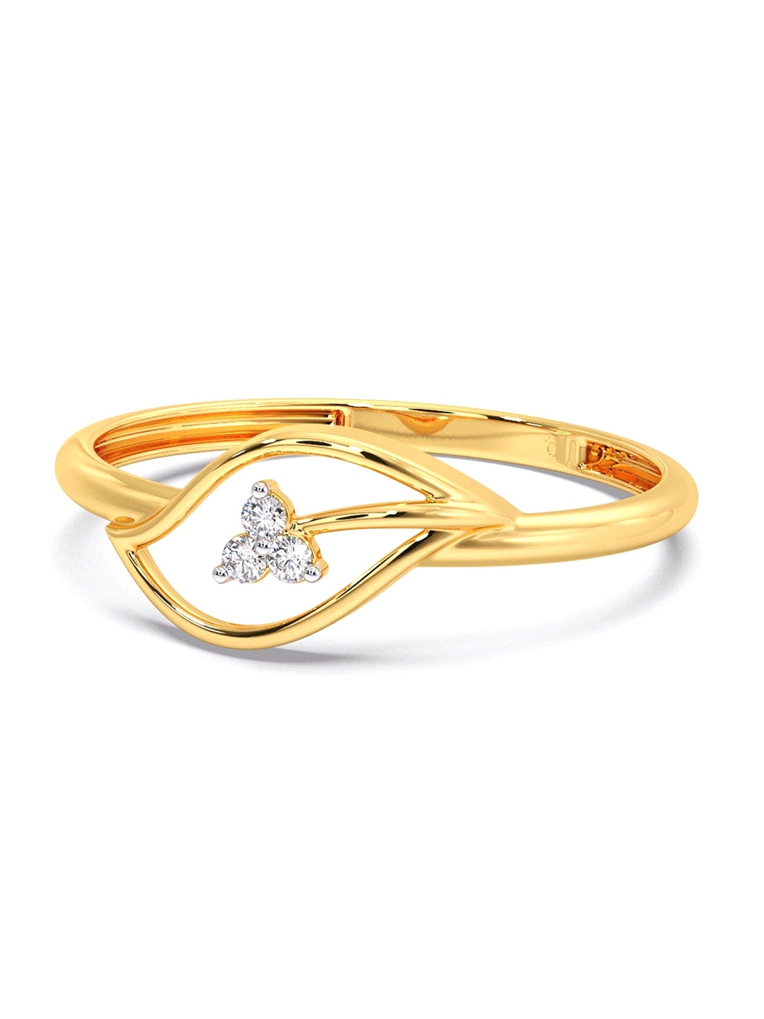 

CANDERE A KALYAN JEWELLERS COMPANY Diamondlites 18KT Gold Diamond Finger Ring-0.77gm