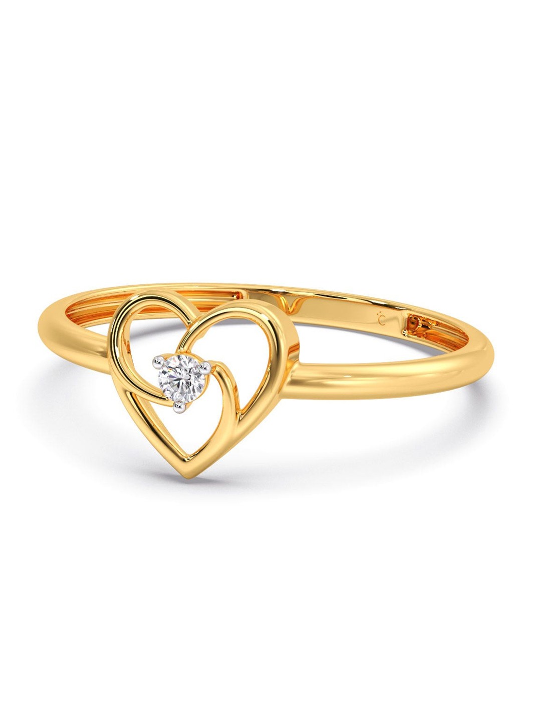 

CANDERE A KALYAN JEWELLERS COMPANY Diamondlites 14KT Gold Diamond Studded Ring-0.83 g