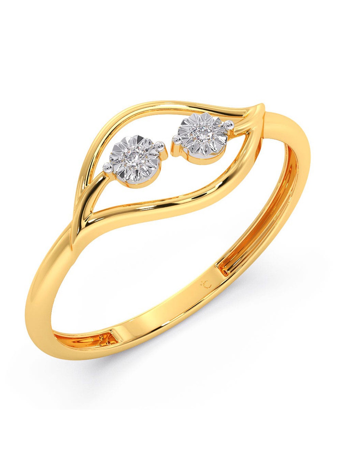 

CANDERE A KALYAN JEWELLERS COMPANY Diamondlites 18KT Gold Diamond Finger Ring 1.02 g