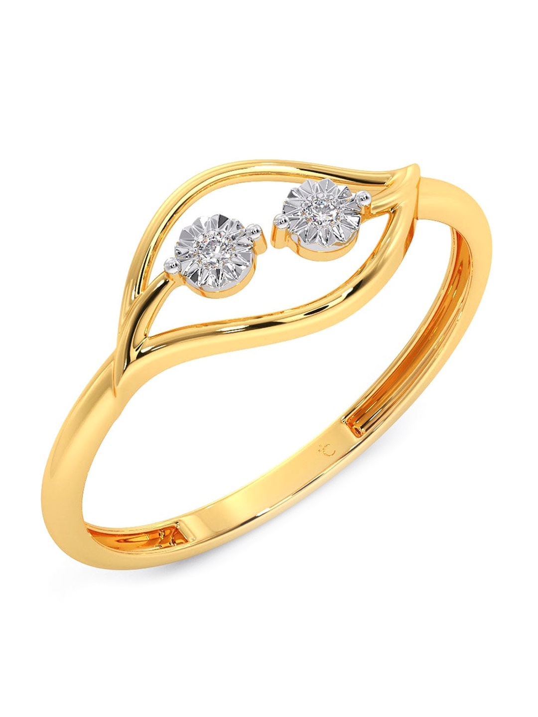 

CANDERE A KALYAN JEWELLERS COMPANY Diamondlites 14KT Gold Diamond Ring-0.98gm