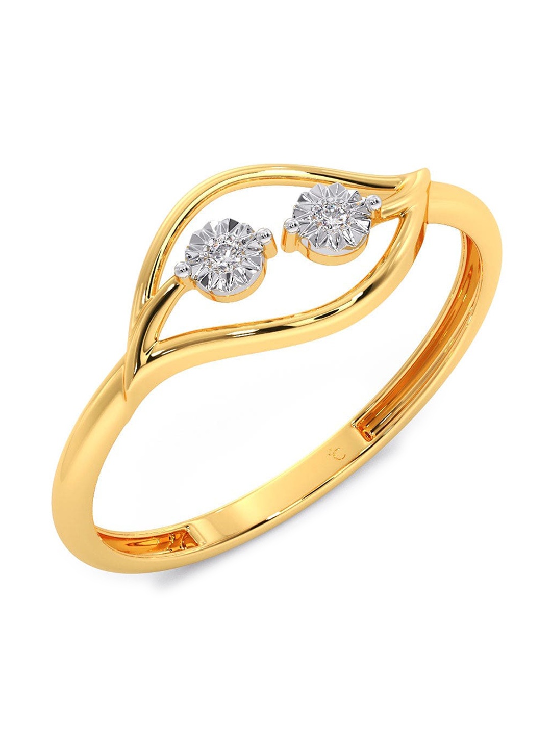 

CANDERE A KALYAN JEWELLERS COMPANY Diamondlites 14KT Gold Diamond Ring-0.94gm