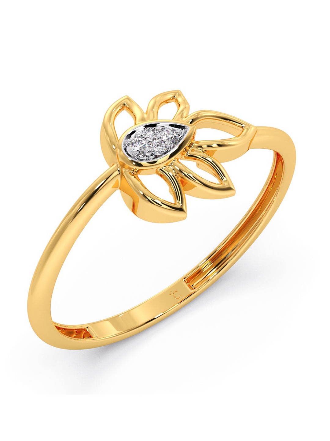 

CANDERE A KALYAN JEWELLERS COMPANY Diamondlites 18KT Gold Diamond Ring-1 g