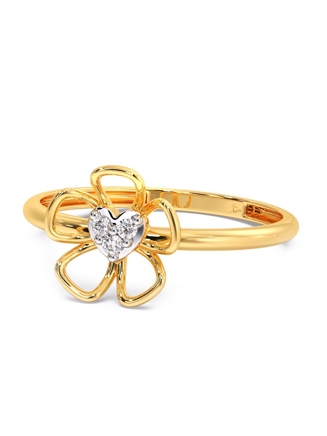 

CANDERE A KALYAN JEWELLERS COMPANY Diamondlites 18KT Gold Diamond Ring-1.14gm