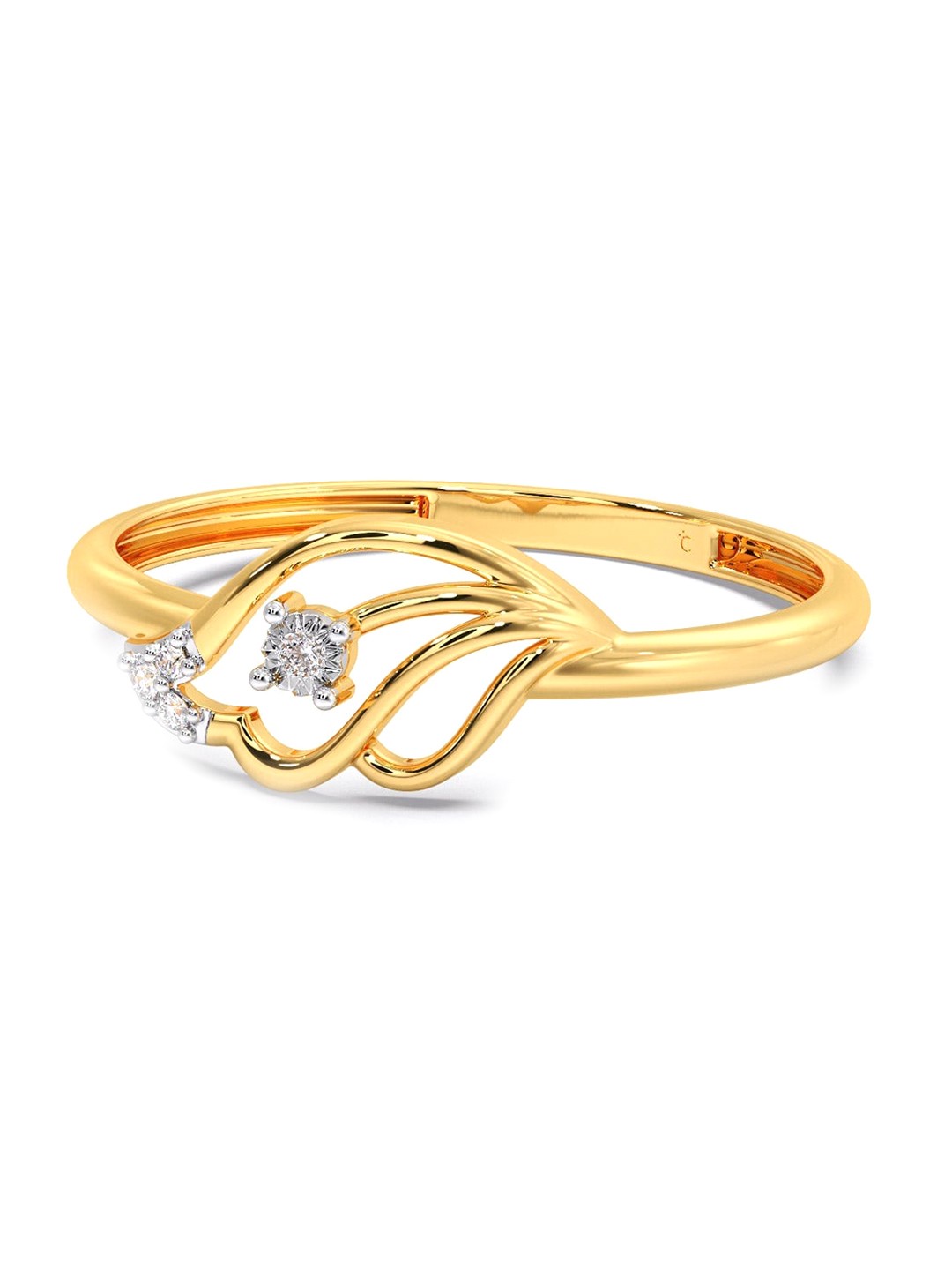 

CANDERE A KALYAN JEWELLERS COMPANY Diamondlites 14KT Gold Diamond Ring-0.97gm