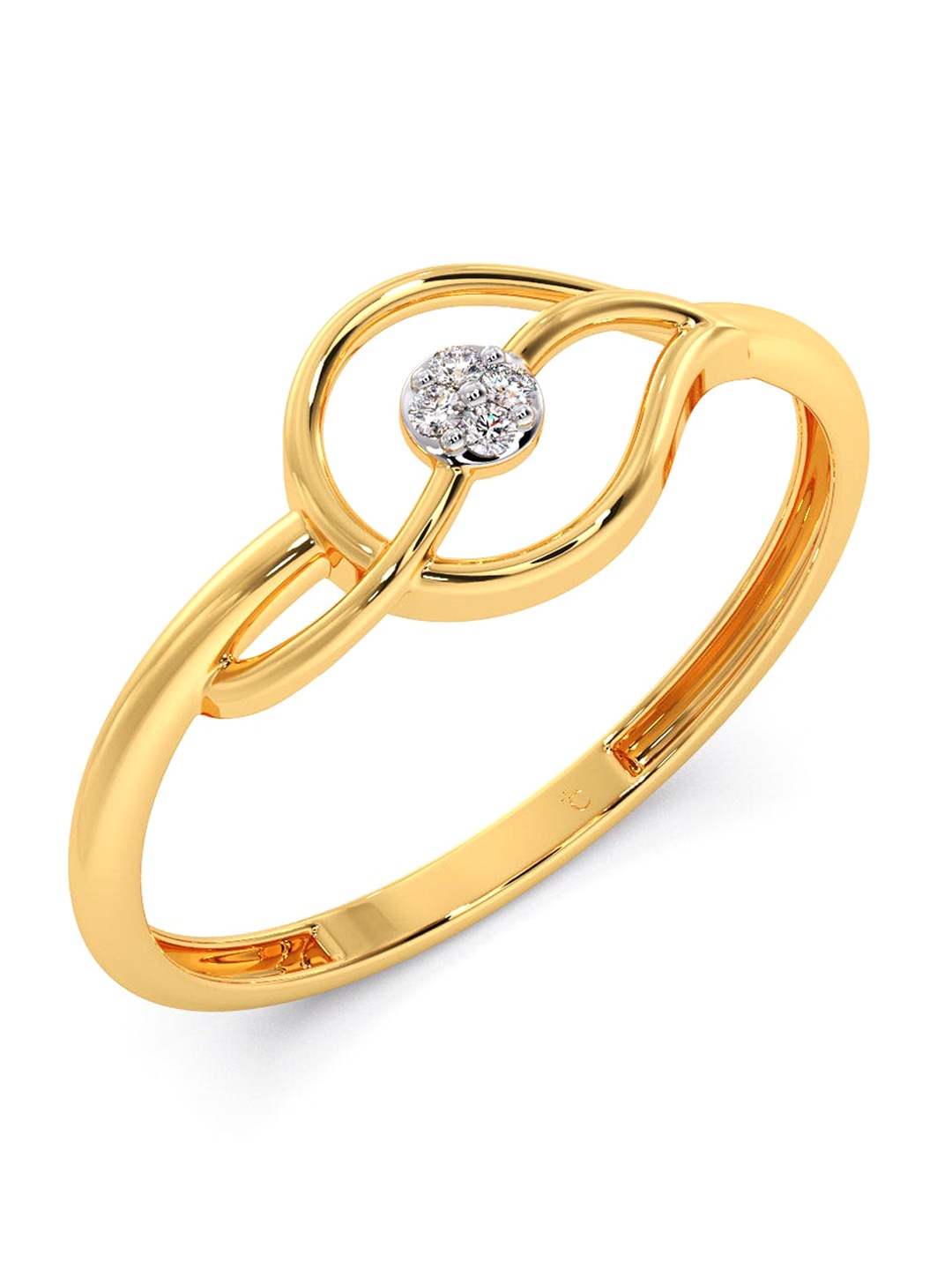 

CANDERE A KALYAN JEWELLERS COMPANY Diamondlites 14KT Gold Diamond Ring- 0.77 g