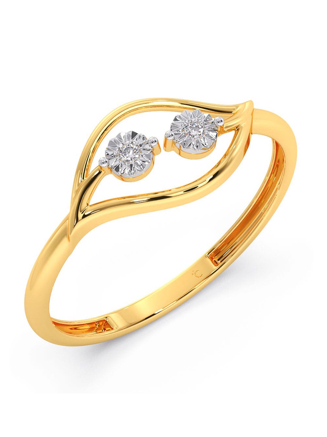 

CANDERE A KALYAN JEWELLERS COMPANY Diamondlites 14KT Gold Diamond Ring-0.96gm