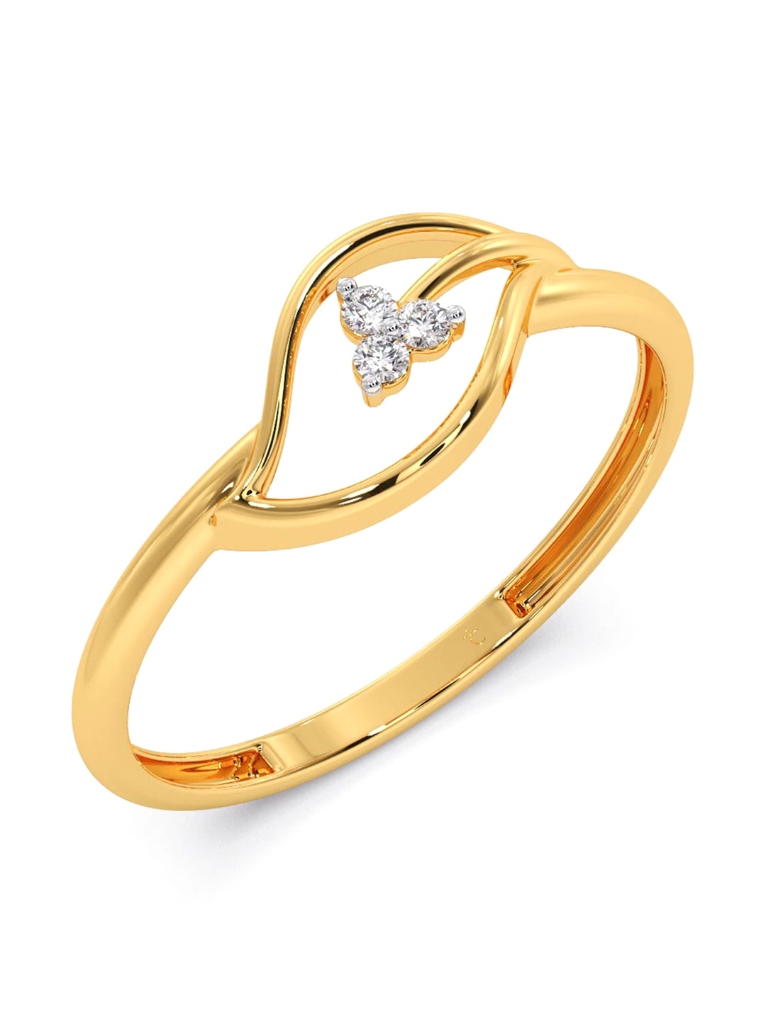 

CANDERE A KALYAN JEWELLERS COMPANY Diamondlites 18KT Gold Diamond Ring-1.15 g