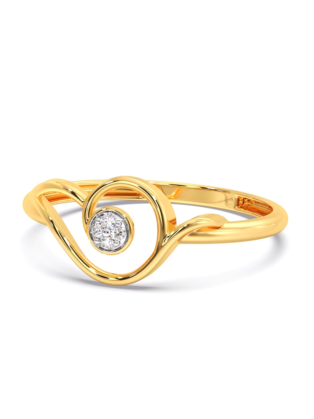 

CANDERE A KALYAN JEWELLERS COMPANY Diamondlites 14KT Gold Diamond Ring-0.82gm