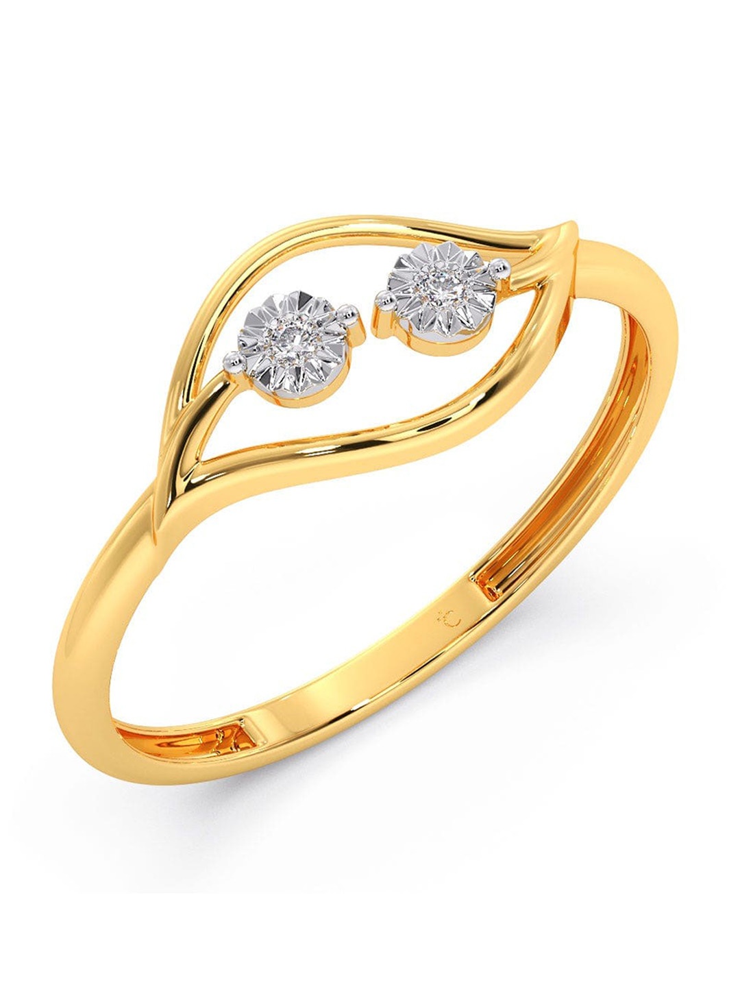 

CANDERE A KALYAN JEWELLERS COMPANY Diamondlites 14KT Gold Diamond Ring-1.03gm