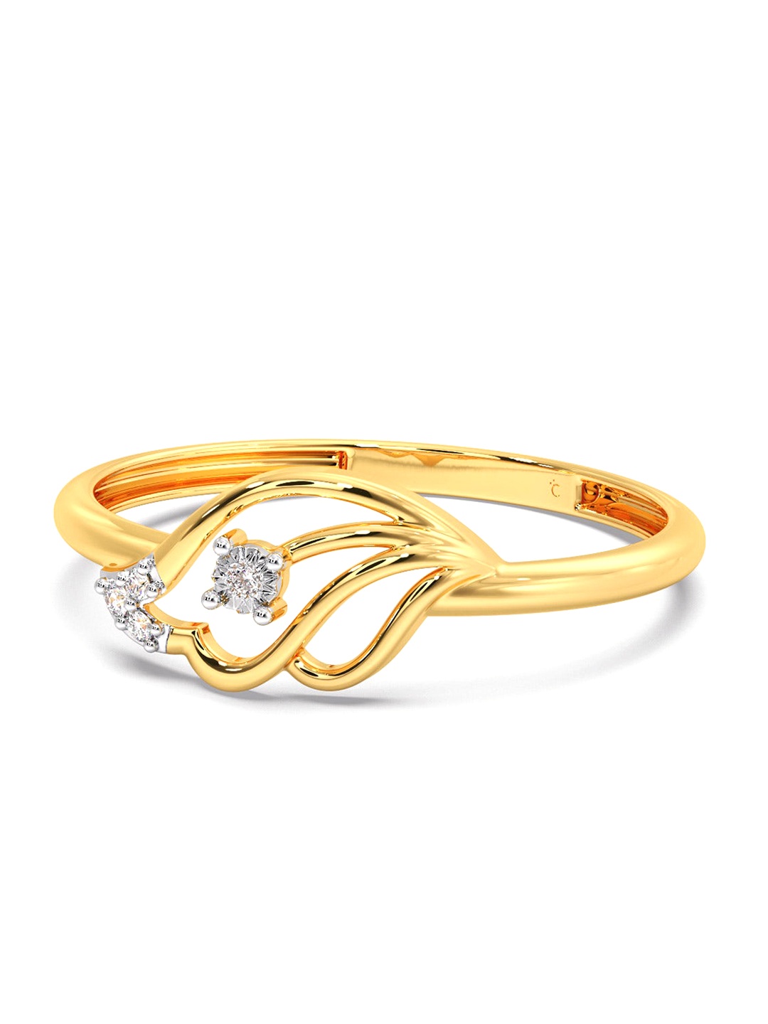 

CANDERE A KALYAN JEWELLERS COMPANY Diamondlites 18KT Gold Diamond Ring-1.02 g