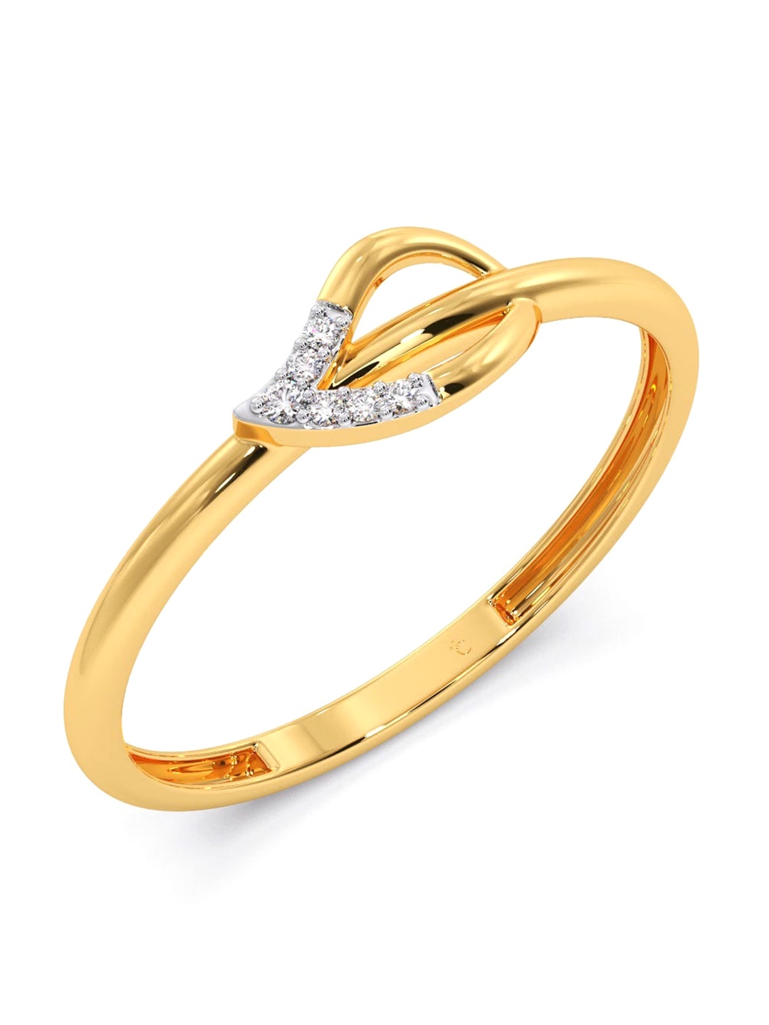 

CANDERE A KALYAN JEWELLERS COMPANY Diamondlites 14KT Gold Diamond Ring-0.72gm