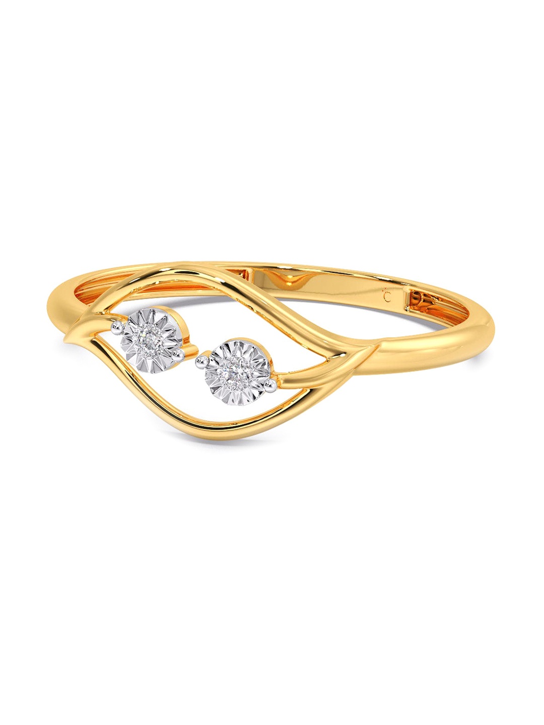 

CANDERE A KALYAN JEWELLERS COMPANY Diamondlites 14KT Gold Diamond Ring-0.75 g
