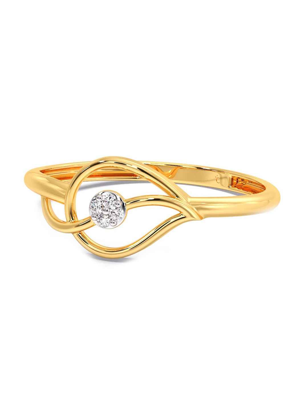 

CANDERE A KALYAN JEWELLERS COMPANY Diamondlites 18KT Gold Diamond Ring-0.88gm