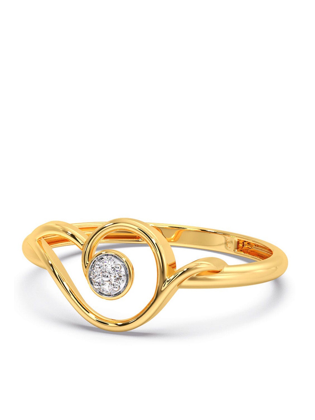 

CANDERE A KALYAN JEWELLERS COMPANY Diamondlites 18KT Gold Diamond Ring-1.23gm