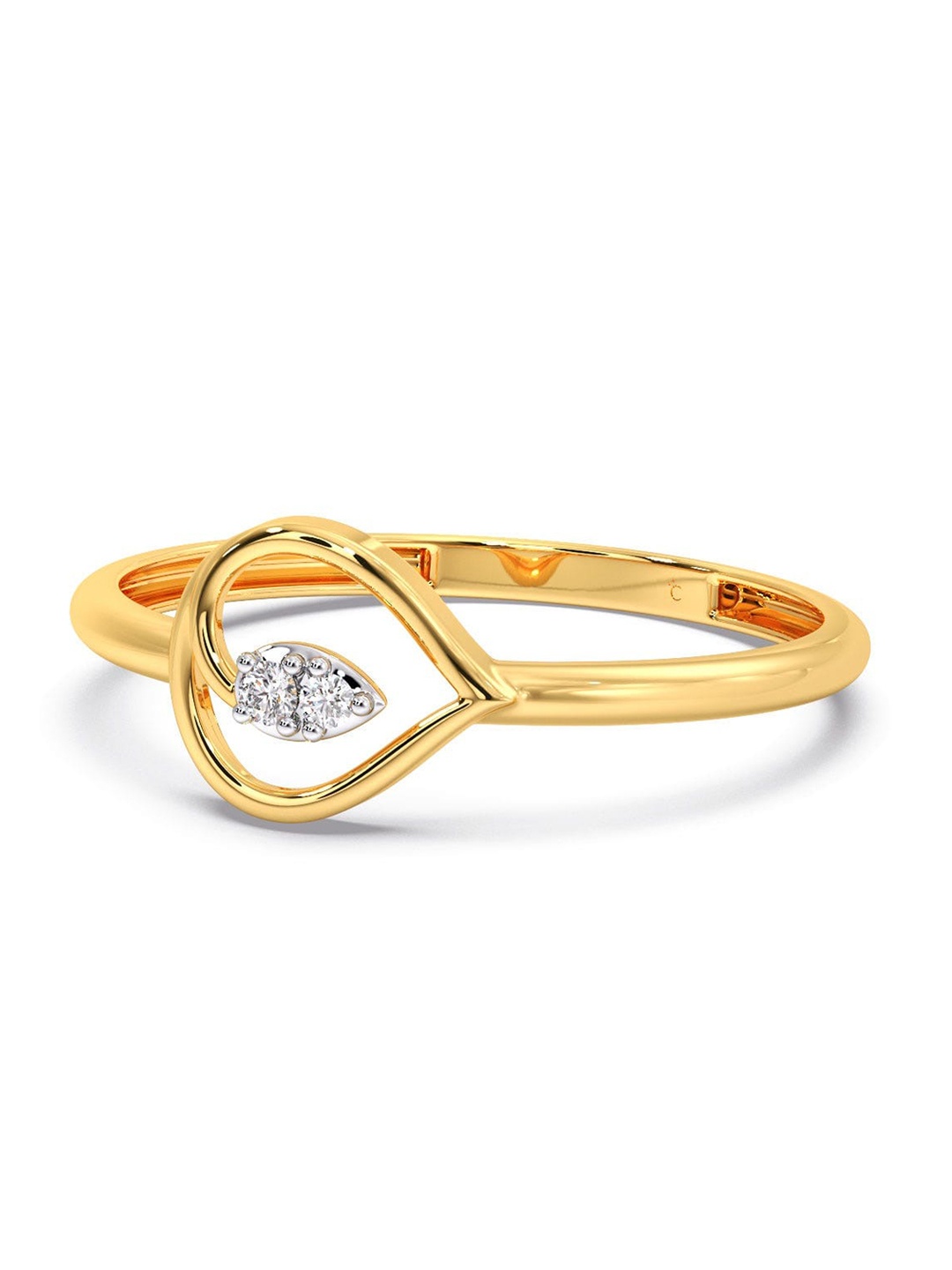 

CANDERE A KALYAN JEWELLERS COMPANY Diamondlites 18KT Gold Diamond Ring-1.0gm