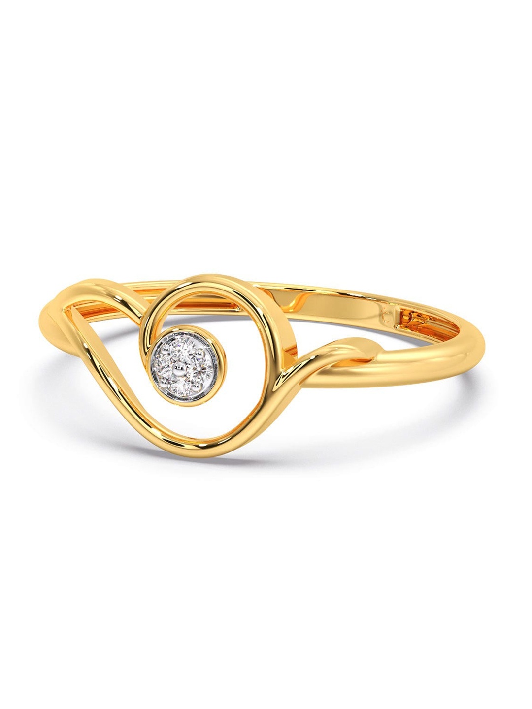 

CANDERE A KALYAN JEWELLERS COMPANY Diamondlites 18KT Gold Diamond Ring-1 g