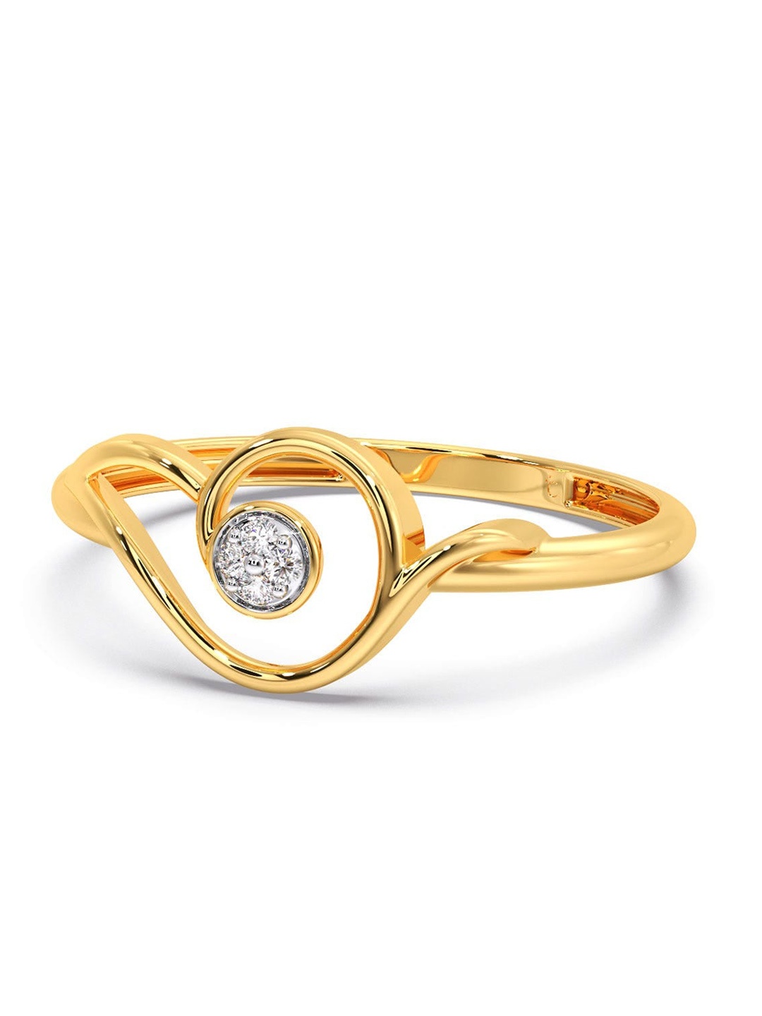 

CANDERE A KALYAN JEWELLERS COMPANY Diamondlites 18KT Gold Diamond Ring-1.21gm