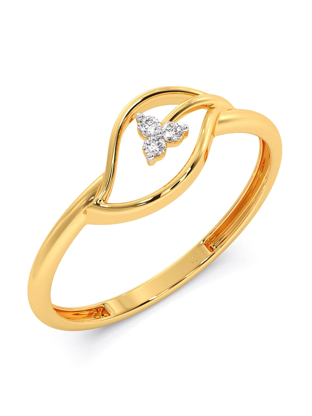 

CANDERE A KALYAN JEWELLERS COMPANY Diamondlites 18KT Gold Diamond Finger Ring-1.16 g