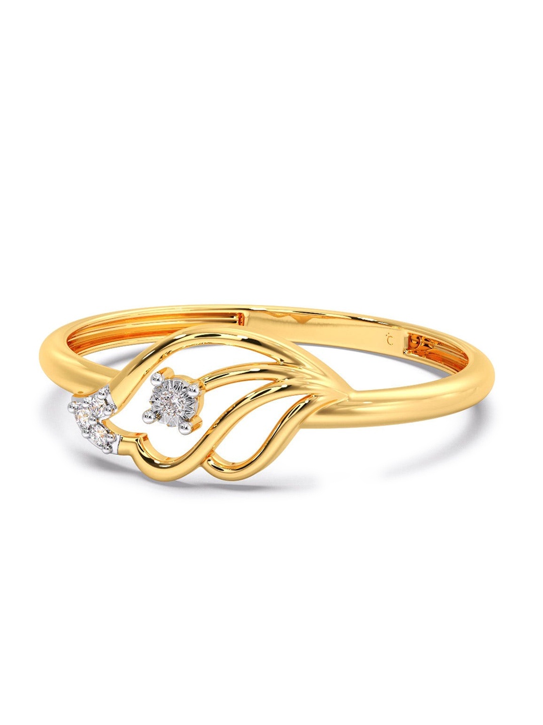

CANDERE A KALYAN JEWELLERS COMPANY Diamondlites 18KT Gold Diamond Finger Ring-1.0gm