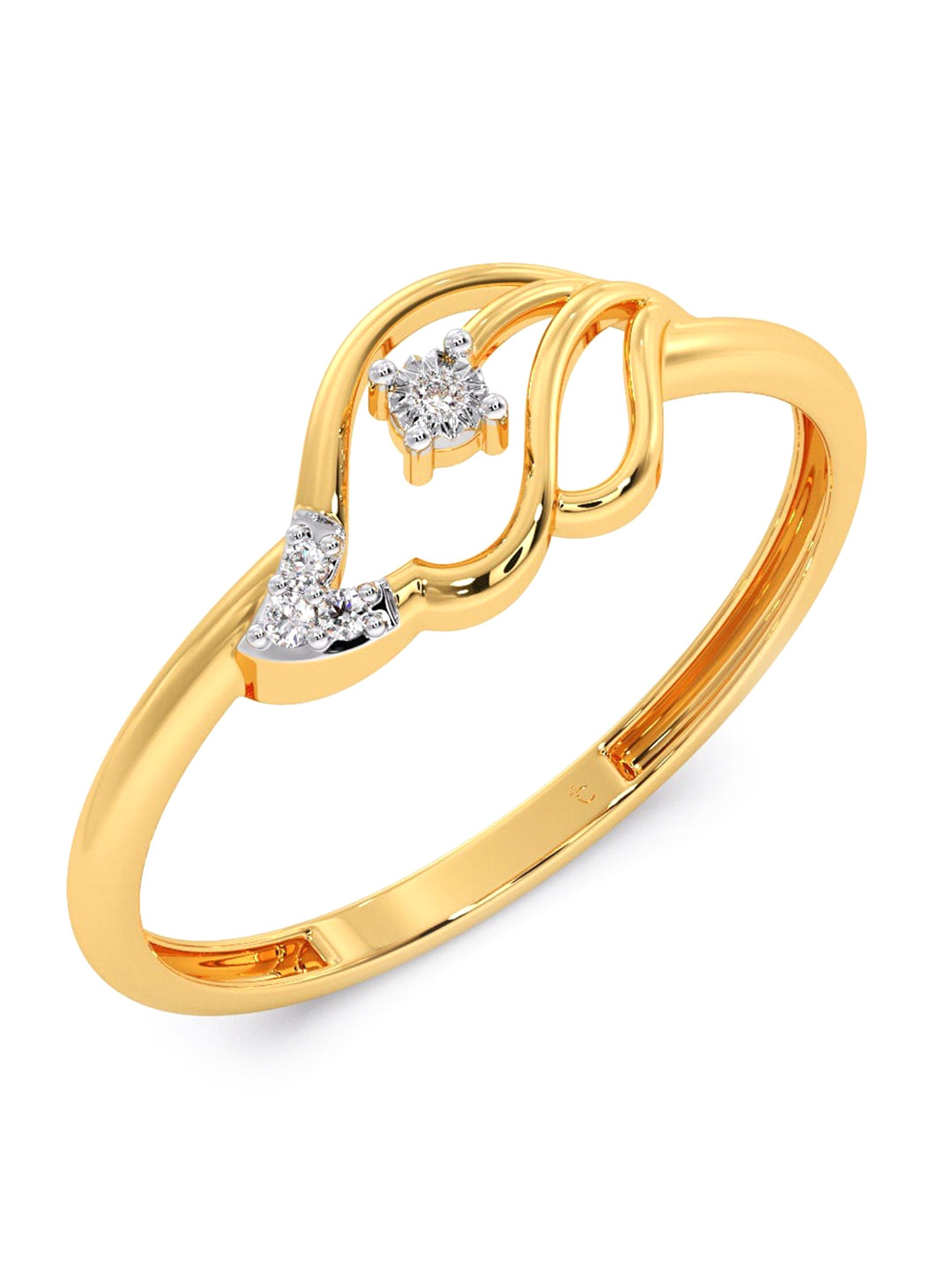 

CANDERE A KALYAN JEWELLERS COMPANY Diamondlites 18KT Gold Diamond Finger Ring-1.11gm