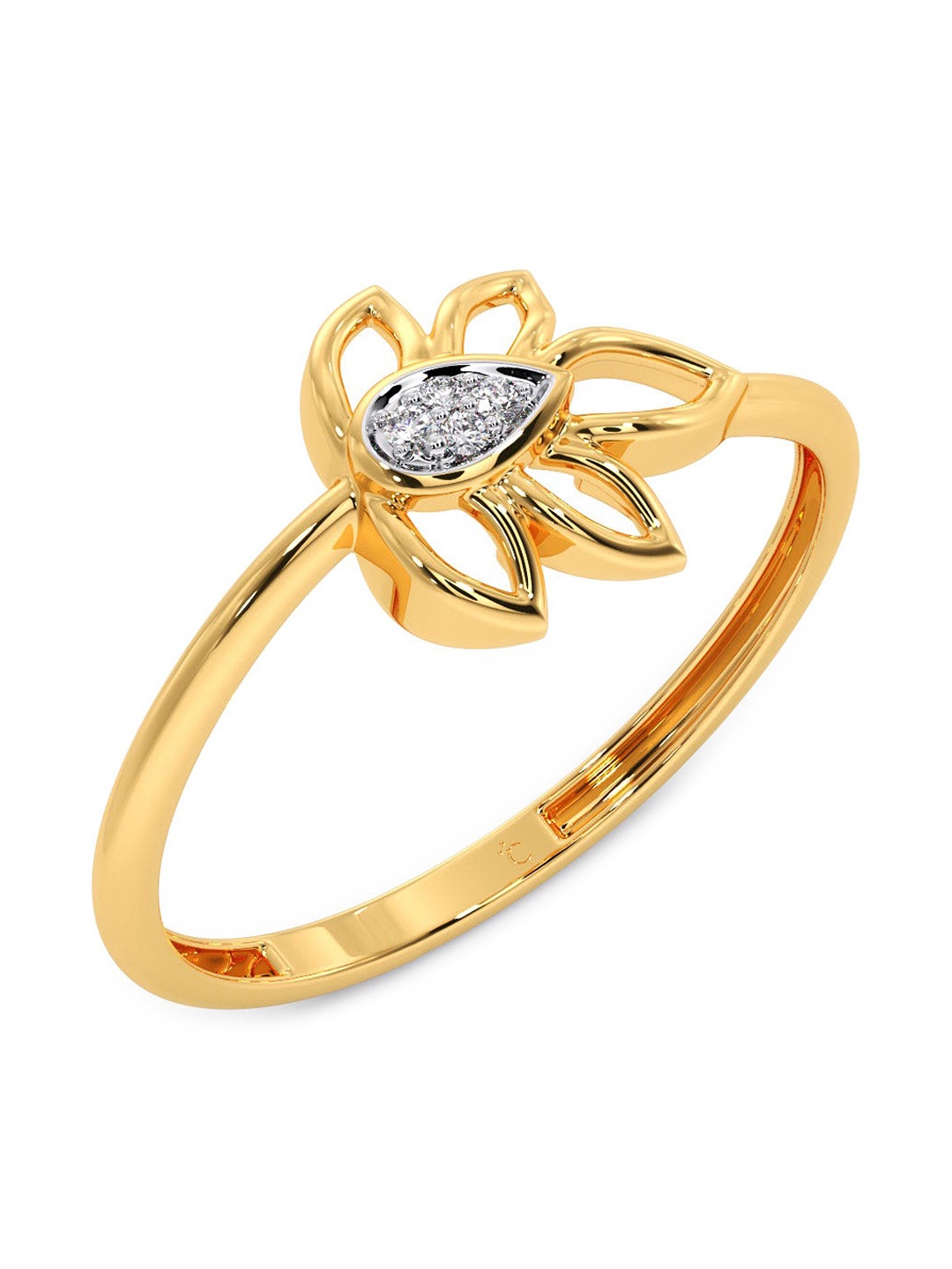 

CANDERE A KALYAN JEWELLERS COMPANY Diamondlites 18KT Gold Diamond Finger Ring- 0.86 g