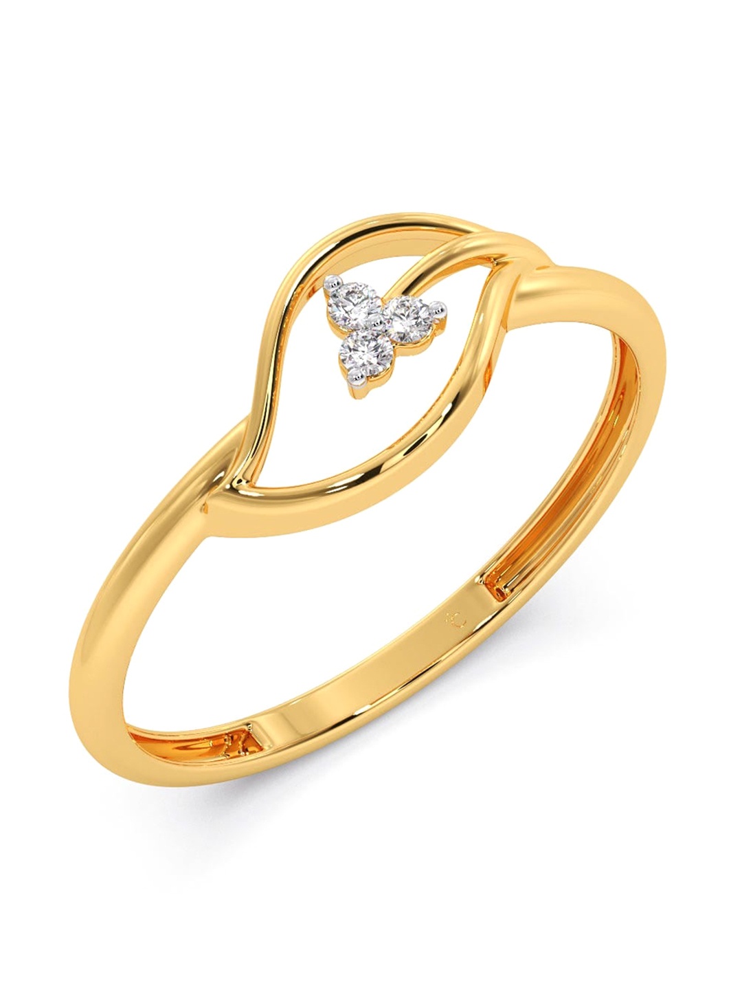 

CANDERE A KALYAN JEWELLERS COMPANY Diamondlites 14KT Gold Diamond Finger Ring-0.69gm