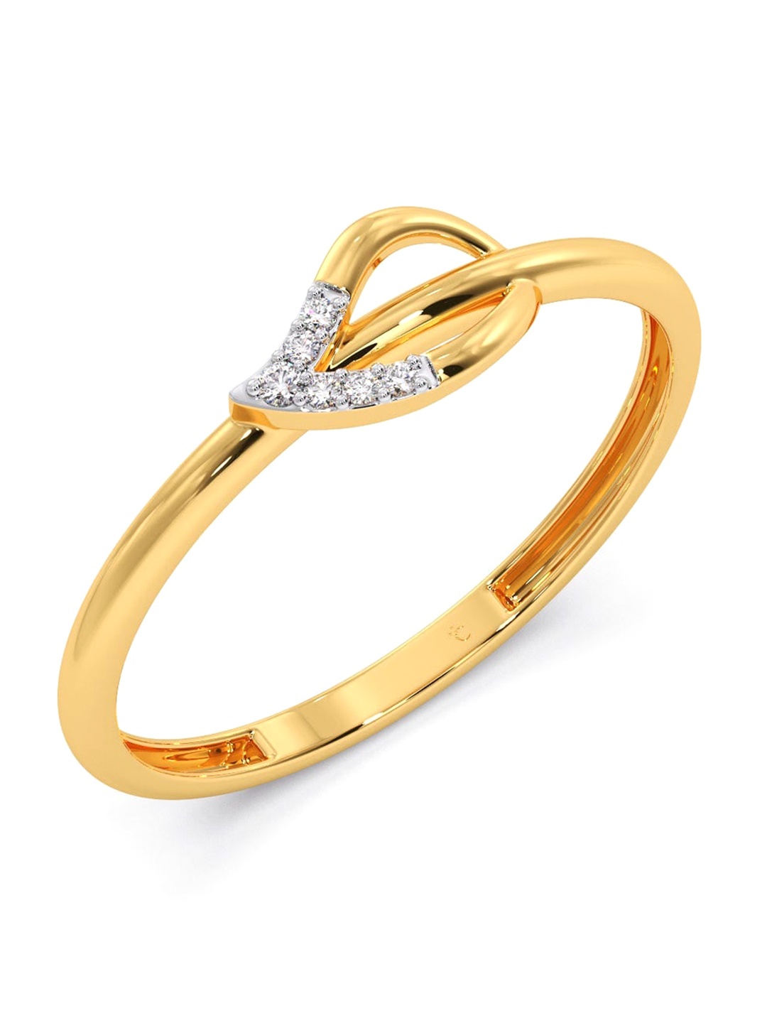 

CANDERE A KALYAN JEWELLERS COMPANY Diamondlites 18KT Gold Diamond Ring-0.94gm