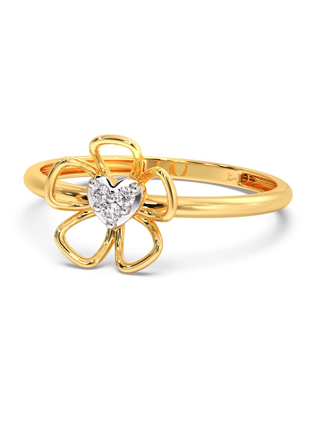 

CANDERE A KALYAN JEWELLERS COMPANY Diamondlites 14KT Gold Diamond Ring-0.82gm